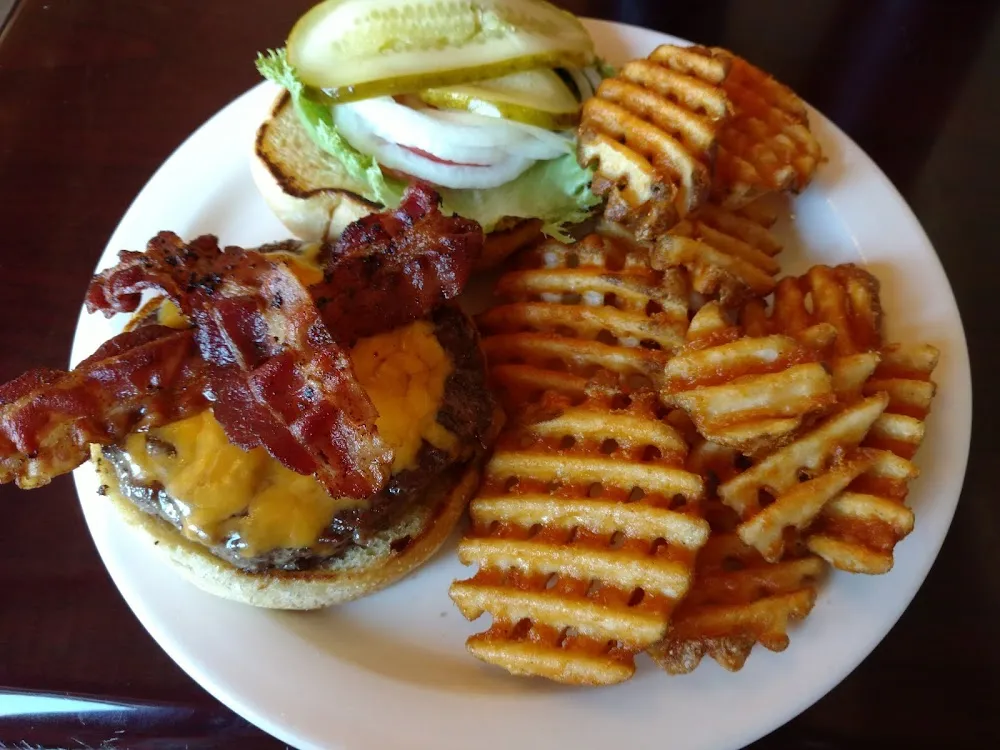 Burger and Waffle Fries